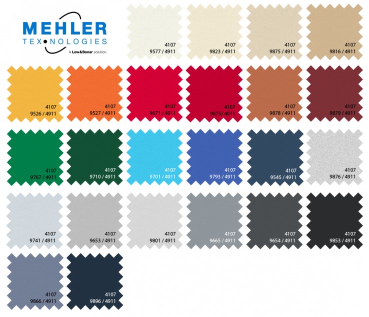 kolorystyka materiałów Mehler