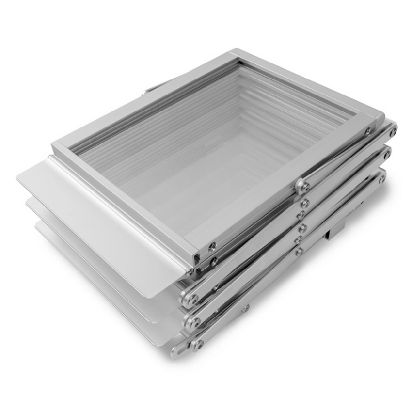stojak aluminiowy na ulotki po złożeniu