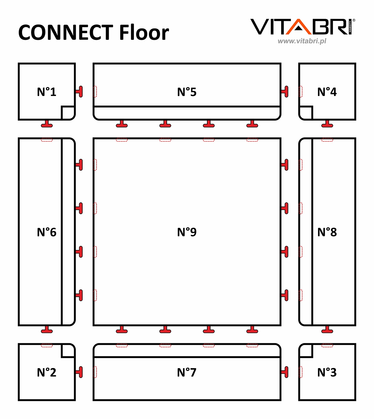 podłoga modułowa connect schemat